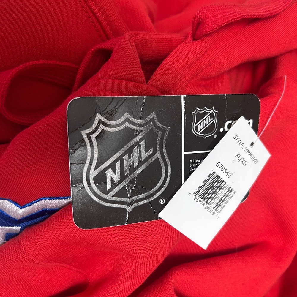 NHL New York Rangers Fleece Hoodie Sweatshirt Fan Cotton Embroidered Crest NWT - Picture 10 of 13